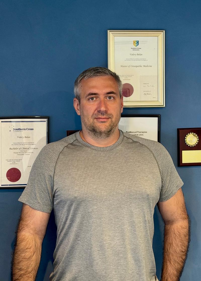 Dr. Valery Belan, osteopath at Pro Manual Therapies Nerang